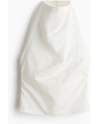 H&M - Drapiertes Neckholder-Top - Lyst