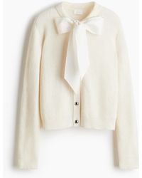 H&M - Cardigan mit Zierschleife - Lyst