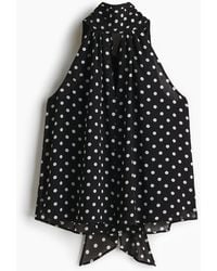 H&M - Top mit Schalkragen - Lyst