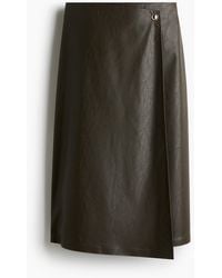H&M - Wickelrock mit Coating - Lyst