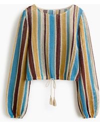 H&M - Top Van Mesh Met Drawstrings - Lyst