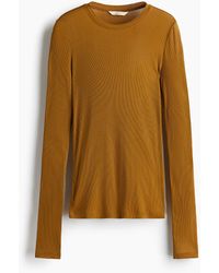 H&M - Top en coton pima côtelé - Lyst