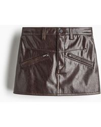 H&M - Minirok Met Coating - Lyst