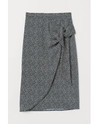 H&M Drapierter Wickelrock - Schwarz