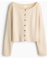 H&M - Off-Shoulder-Cardigan - Lyst