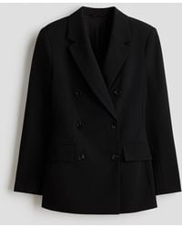 H&M - Kreukbestendige Double-breasted Blazer - Lyst