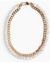 H&M - Collier Avec Perles Et Chaîne - Lyst
