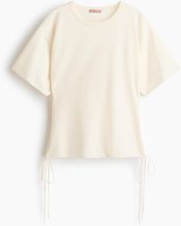 H&M - Fijngebreide Top Met Drawstring - Lyst