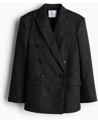 H&M - Blazer à double boutonnage en laine mélangée - Lyst