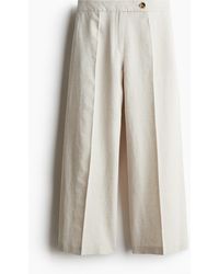 H&M - Elegante Hose aus Leinenmix - Lyst