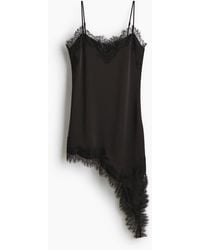 H&M - Robe combinaison en satin avec dentelle - Lyst