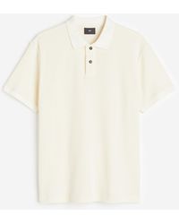 H&M - Poloshirt Van Wafeltricot - Lyst