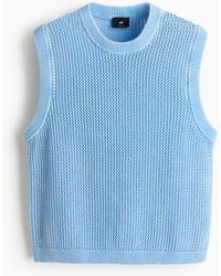 H&M - Pull Sans Manches Regular Fit En Maille Ajourée - Lyst