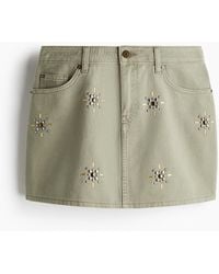 H&M - Denim Minirok - Lyst