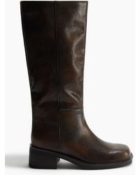 H&M - Lederboots - Lyst