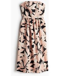 H&M - Bandeau-Kleid aus Baumwolle - Lyst