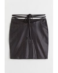 H&M - Jupe En Mesh Avec Liens À Nouer - Lyst