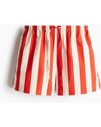 H&M - Katoenen Short Met Drawstring - Lyst