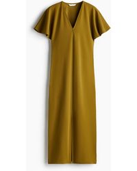 H&M - Interlock-Kleid mit V-Ausschnitt - Lyst