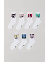 H&M 7er-Pack Socken in Baumwollmix - Weiß