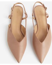 H&M - Leren Slingbacks - Lyst