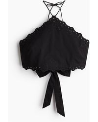H&M - Strandtop mit Broderie Anglaise - Lyst