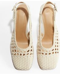 H&M - Slingpumps aus geflochtenem Canvas - Lyst