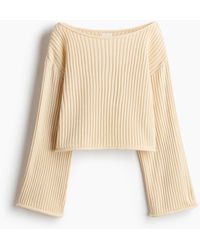 H&M - Gerippter Pullover mit U-Boot-Ausschnitt - Lyst