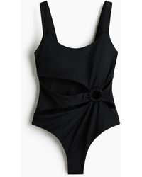 H&M - Padded-cup High Leg Swimsuit - Lyst