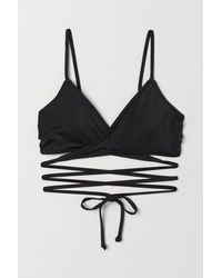 H&M Haut de maillot croisé - Noir