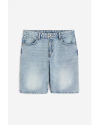 H&M - Low Denim Shorts - Lyst