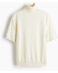H&M - Fijngebreide Top Met Col - Lyst