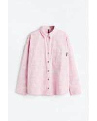 H&M Veste-chemise oversize en twill - Rose