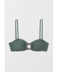 H&M Bandeau-Bikinitop - Grün
