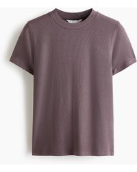 H&M - Geribd T-shirt Van Viscose - Lyst
