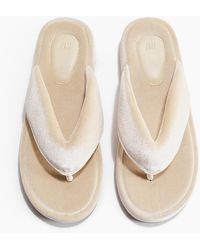 H&M - Teenslippers Van Velours - Lyst