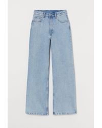 H&M Wide High Jeans - Blau