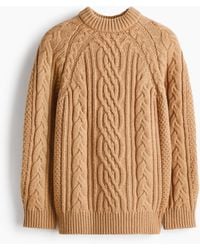 H&M - Gebreide Kabeltrui Van Wolmix - Lyst