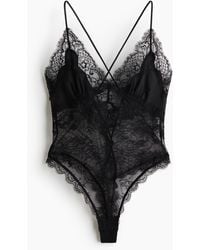 H&M - Body Van Microvezel En Kant - Lyst