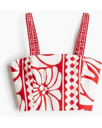 H&M - Crop-Top aus Popeline - Lyst