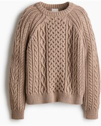 H&M - Pull En Maille Torsadée - Lyst