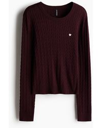H&M - Pull En Maille Torsadée - Lyst