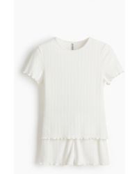 H&M - Pyjama mit Pointellemuster - Lyst