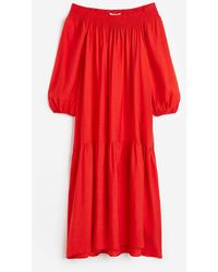 H&M - Schulterfreies Kleid in Oversize-Passform - Lyst