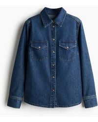 H&M - Hemdbluse aus Denim - Lyst