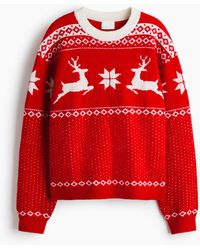 H&M - Oversized Pullover in Jacquardstrick - Lyst