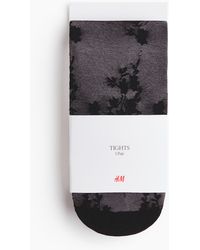 H&M - Gemusterte Strumpfhose - Lyst