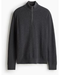 H&M - Pullover mit kurzem Zipper in Regular Fit - Lyst