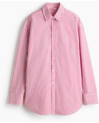 H&M - Oversized Overhemdblouse - Lyst