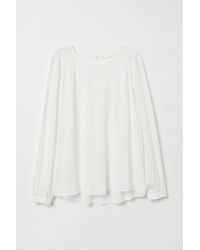H&M Blouse en crêpe - Blanc